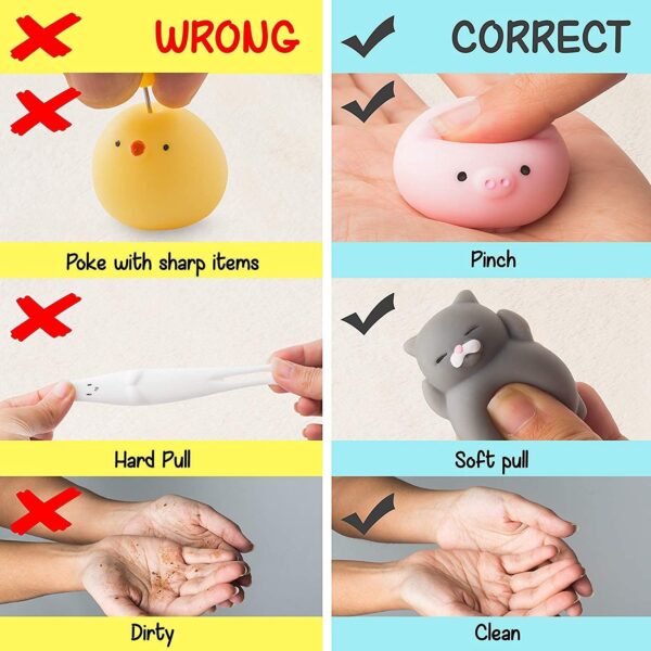 Stress Reliever Toys, 3 Pack New Kawaii Original Japan Lazy cat Mochi decompress Squishy Squeeze cat Healing Toy mini Gifts pu Gag Toys- Multi Color, Stress Reliever Balls Toys.