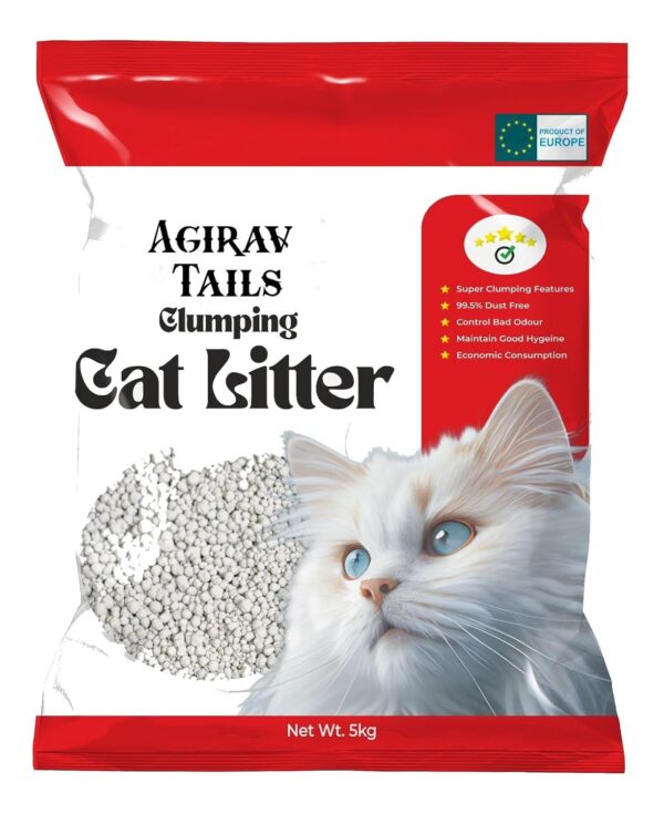 Tails Cat Litter - Premium Unscented w/Natural Ingredients - Low Dust Superior Odor Control - Hard Clumping Moisture Absorbing Clay Multi Cat Litter (5KG, Lavender)