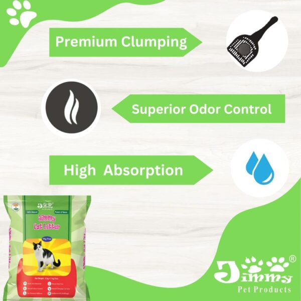 JiMMy Pet Products Clumping Bentonite Cat Litter Sand Jasmine Scented Litter Sand for Cat Standard (12 Kg)