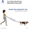 1765108683_61Odq1jXouL._SL1500_.jpg A+a Pets’ Hands Free Adjustable Dog Leash | Waist Tie-up, Lightweight, Adjustable, Durable Nylon for Running, Hiking, Jogging & Walking (NPink)