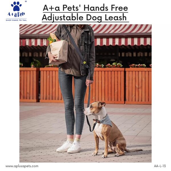 1765108686_71EWaig4FAL._SL1500_.jpg A+a Pets’ Hands Free Adjustable Dog Leash | Waist Tie-up, Lightweight, Adjustable, Durable Nylon for Running, Hiking, Jogging & Walking (NPink)