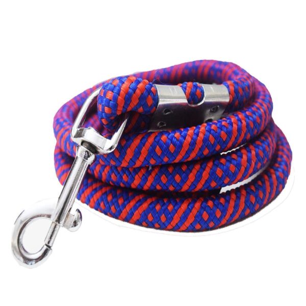 Sage Square Strong Dog Rope Leash | Durable Heavy Duty Comfortable Nylon Leash | Walking Leads with Strong Hook | for Large Dogs | Pack of 1 (Color May Vary) (18 MM)