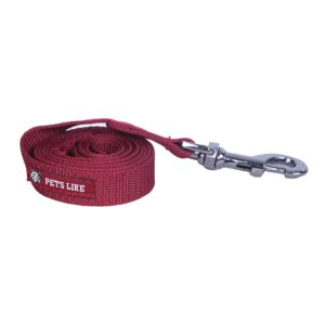 Pets Like Dog Polyester Leash Maroon(25mm) (GE-PL00010D)