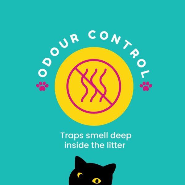 PetCrux Smart Clump Cat Litter 10kg 100% Natural Bentonite Odour Lock Lavender and Lemon Scented Clay Dust Free Premium Absorbent Eco-Friendly Sand for All Breeds of Cats 2 Packs of 5 Kgs (Combo)