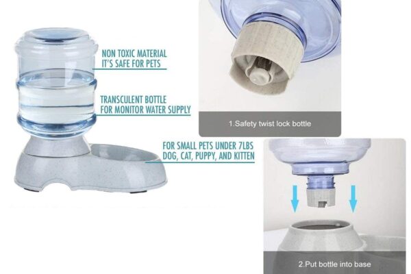 1765443982_61EHm0gnX9L._SL1425_.jpg Cyrox 3.5 Litter Automatic Pet Water Food Dispenser Large Capacity Self-Dispensing Gravity Feeder Waterer Cat Dog Feeding Bowl Drinking Water/Automatic Feeding Pet Supplies (1Pcs)