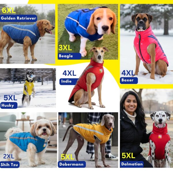 A+a Pets' Luxurious Rain & Wind' Raincoat for Dogs with 24" Length | Recommended Non Slip Jacket Style for Rain & Snow | Full Body Coverage with Leash Opening | Warm & Comfortable (Red 3XL)