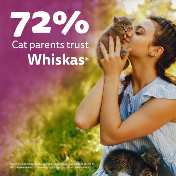 Whiskas Junior Kitten (2-12 Months) Wet Cat Food, Mackeral Flavour, 80 g x 28, 100% Complete & Balanced Nutrition, Supports Healthy Immune System