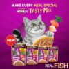 1765573740_71uC8NFTCML._SL1000_.jpg Whiskas Adult (1+ year) Tasty Mix Wet Cat Food Made With Real Fish, Chicken With Salmon Wakame Seaweed in Gravy - Pack of 12 (70g x 12)