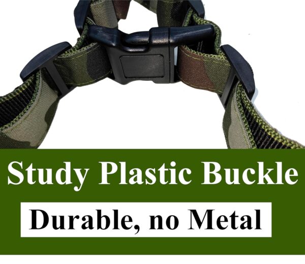 1765605573_81D6-2jZqL._SL1500_.jpg RvPaws Dog Army Print Adjustable Harness and Leash for Maxi and Large Breed Dog Body Harness Military Design Heavy Hook Maxi Large Breed - Size XXL 1.5 Inch