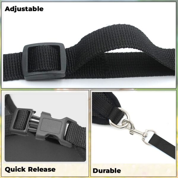 Kuber Industries Small Dog/Cat Chest Harness with Nylon Leash I No Pull, Soft Padded and Breathable Pet Vest I Adjustable, Reflective I Easy Control Pet Chest Belt I (Small, Black)
