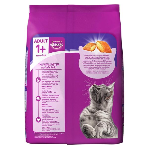 1765769674_815nZu8y8kL._SL1500_.jpg Whiskas Adult (+1 Year) Dry Cat Food, Ocean Fish Flavour, 3kg Pack & Whiskas Adult (+1 Year) Dry Cat Food, Mackerel Flavour, 3kg Pack