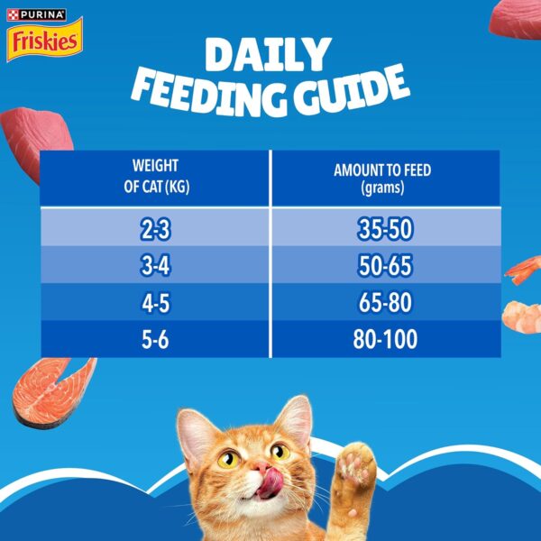 1765781476_71YFsxaULL._SL1500_.jpg Purina Friskies Seafood Sensations Adult Dry Cat Food, 2.5kg, Contains Tuna, Salmon, Snapper, Crab & Shrimp Flavours