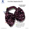 A+a Pets' Sequins Set of 5- Harness, Leash, Collar, Bow & Poo Bag Pouch for Dogs and Cats (3XL, Pink)