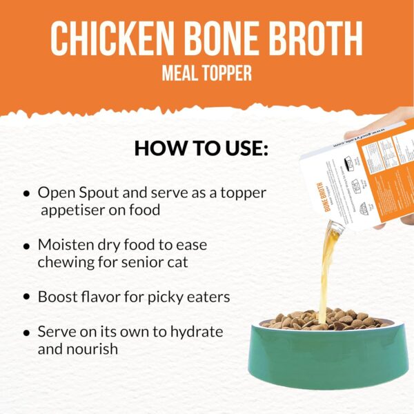 1765824619_81mpcely7AL._SL1500_.jpg Goofy Tails Chicken Bone Broth for Cats 300ml (100ml X 3 Pack), Human Grade, Preservative Free,Gut Friendly Cat Food Topper, Cat Supplements with Natural Collagen