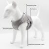 Kuber Industries Reflective Dog Harness with Adjustable Leash|Breathable Polyester Mesh Fabric |Medium Size|HT-844|Comfortable No-Pull Grip|Quick Release Buckles|Easy On - Easy Off Harness|Grey