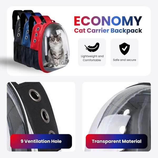 1765900724_71mxo7ZQinL._SL1500_.jpg Buraq Astronaut Lite Pet Carrier Backpack, Designed with Breathable Space, Ventilated Cat Bag, Comfortable Cat Carrier for Outdoor Use