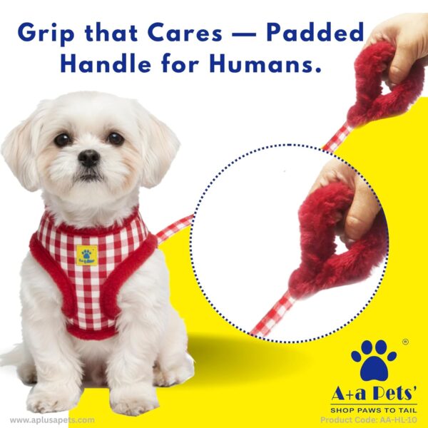 1765932767_71zUpKXqcRL._SL1500_.jpg A+a Pets' Luxury Fur Harness & Leash Set for Cat & Small Dog | Lightweight, Escape Proof, Vest Combo (Blue, M)