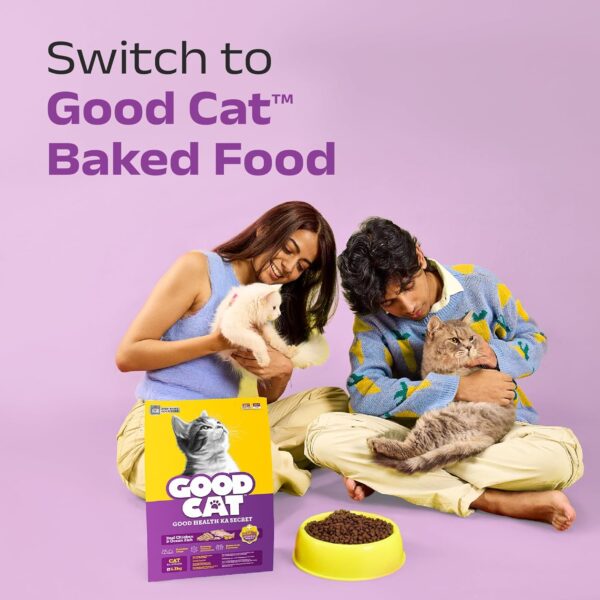1765989247_81E25QXv9L._SL1500_.jpg Good Cat Dry Cat Food | Oven Baked | Made with Real Chicken & Ocean 4 Fish | 300g (Pack of 2) | Suitable for All Ages | High Palatability | Tuna, Salmon & Mackerel | Essential Taurine for Vision