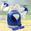 Kuber Industries Dog Chest Harness with Nylon Leash I No Pull, Soft Padded and Breathable Dog Vest I Adjustable, Reflective I Easy Control Dog Chest Belt I (Small, Blue)