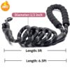 Boltz Heavy Duty Nylon Reflective Leash 6.5 Feet, ½ Inch Thick Reflective Training Rope for Small, Medium and Large Dogs, Strong and Durable Padded Handle & Night Reflective Leash (6.5 Feet, Black)