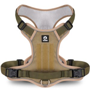 PetVogue Dog Harness for Medium Dogs No Pull Reflective Dog PetVogue Dog Harness for Medium Dogs No Pull Reflective Dog Vest, Adjustable with 2 Leash Clips, No Choke Dog Vest with Loop Panels, Dog Harness with Easy Control Handle
