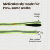 PetWale Dog Leash with Padded Handle | Suited for Walking, Running, Training & More | Reflective Green Nylon | Easy to Clean & Maintain | Durable & Sturdy | L: 5 feet, W: 1.5 inches