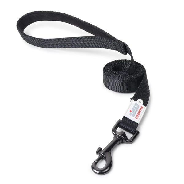 Zigly Lifestyle Classic Dog Leash-Medium- Black | Long Padded Leash Zigly Lifestyle Classic Dog Leash-Medium- Black | Long Padded Leash for Medium Dogs | Comfortable Strong Leash for Pets
