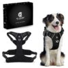 Dog Harness for Small Dogs – Reflective Strip Harness for Dogs Small, Medium, Large and Extra Large – Heavy Duty Anti Pulling Non Choking Dog Body Belt – Adjustable Black Dog Harness