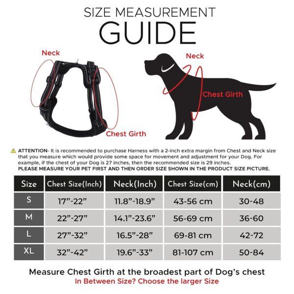 Dog Harness for Small Dogs – Reflective Strip Harness for Dogs Small, Medium, Large and Extra Large – Heavy Duty Anti Pulling Non Choking Dog Body Belt – Adjustable Black Dog Harness