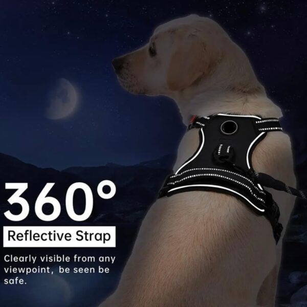 Dog Harness Dog Body Belt Vest for Large Medium Small Dogs with Safety Reflective No Pull Adjustable Military Style Dog Vest Training Harness(Blue, Large)