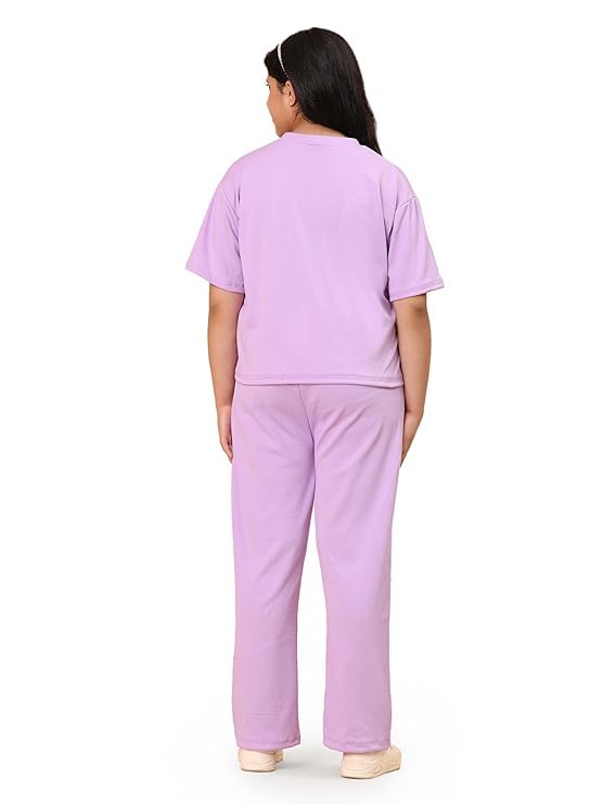 312hcekwBLL.jpg Women's Casual Lounge Set, T-Shirt with Cat Bow Print and Matching Pants