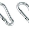 Dog Trust Multipurpose Safety Hook for Pets, Heavy Duty Eye Dog Trust Multipurpose Safety Hook for Pets, Heavy Duty Eye Clasp - Spring Pet Buckle, Key Chain for Linking Dog Leash Collar - Silver (Pack of 2)