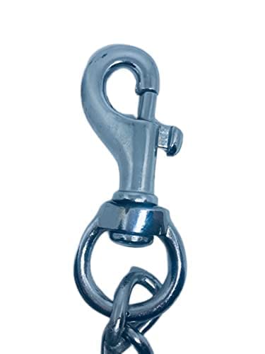 Woofy 60 Inch Stainless Steel Heavy Duty Long Leash Chain for All Breed Dogs | Silver - XX-Large Heavy Weight - 900GM