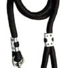 DOG TRUST Dog Combo of Rope Leash with Choke Belt Collar for Dogs - Black (Large)