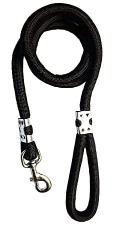 DOG TRUST Dog Combo of Rope Leash with Choke Belt Collar for Dogs - Black (Large)