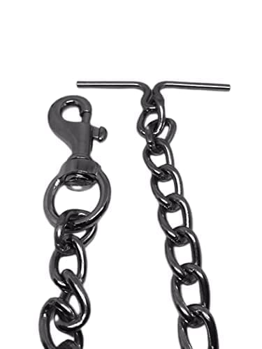 Woofy 60 Inch Stainless Steel Heavy Duty Long Leash Chain for All Breed Dogs | Silver - XX-Large Heavy Weight - 900GM