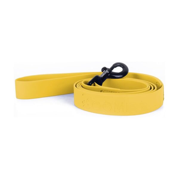 Zoomies Dog Unisex Biothane 5ft Leash Waterproof Odour-Free with Rust-Proof 360° Swivel Hook Lightweight Durable Strap for Outdoor Walks Training and Everyday Use - Yellow (ZYBL000L)