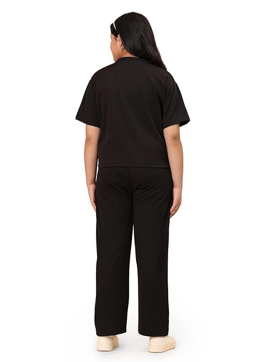 31osGTdEuXL.jpg Women's Casual Lounge Set, T-Shirt with Cat Bow Print and Matching Pants