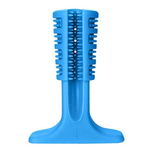 PSK PET MART Dog Toothbrush Stick Bristly Brushing Stick Dog PSK PET MART Dog Toothbrush Stick Bristly Brushing Stick Dog Teeth Cleaning Treats Chew Toys Bite Resistant Puppy (TPR) Natural Rubber (Pack of 1)