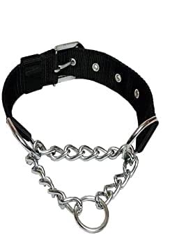 DOG TRUST Dog Combo of Rope Leash with Choke Belt Collar for Dogs - Black (Large)