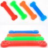 410U7roJHvL.jpg RvPaws Grinding Bite Chew Stick Silicone Transparent Flat Bone Toy for Dogs Jel Bone - Color May Vary 1 Unit