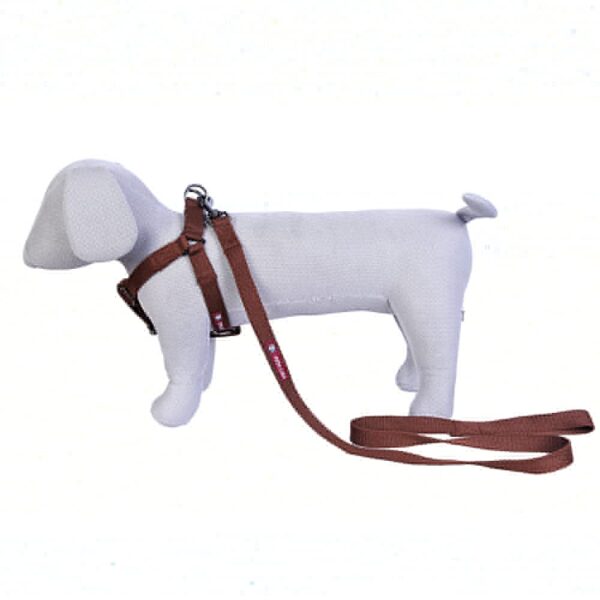 Pets Like Spun Poly V Harness with Leash Set Brown Pets Like Spun Poly V Harness with Leash Set Brown (Large)