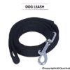 Combo: Collar, Leash, and Belt With Silver Chain for Medium Size Dogs - Width 20 MM (Large, Black)