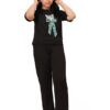417O4AVd3hL.jpg Women's Casual Lounge Set, T-Shirt with Cat Bow Print and Matching Pants