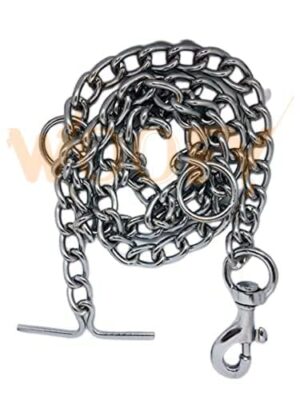 Woofy 60 Inch Stainless Steel Heavy Duty Long Leash Chain Woofy 60 Inch Stainless Steel Heavy Duty Long Leash Chain for All Breed Dogs | Silver - XX-Large Heavy Weight - 900GM