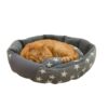 Star Pattern Round Pet Bed for Cats & Dogs (M)