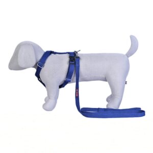 Pets Like Spun Poly H Harness with Leash Set Navy Blue (Medium)