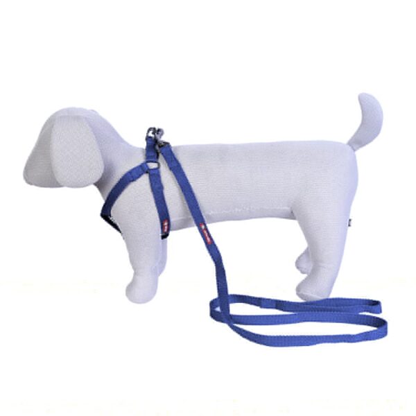 Pets Like Spun Poly V Harness with Leash Set Navy Pets Like Spun Poly V Harness with Leash Set Navy Blue (Small)