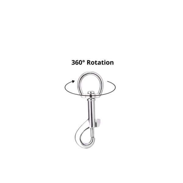 PSK PET MART Dog Chain Silver Grind No.10 Heavy Weight Dogs Leash Heavy Duty Dog Chain with Heavy Hook (L - 60 Inch) for Large Dogs