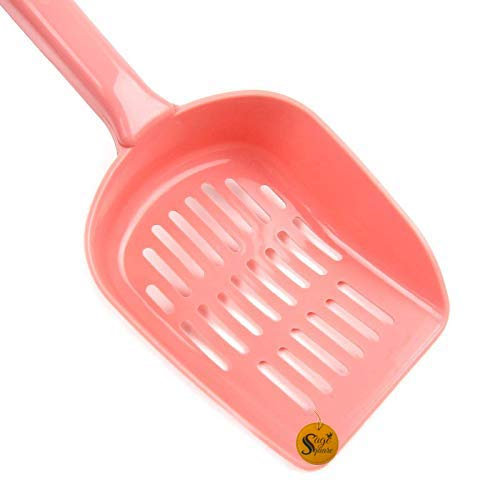 Sage Square Litter Scoop Cum Shovel with Long Handle and Cute Design Scooper for Cat/Dog/Puppy/Kitten (Color May Vary)